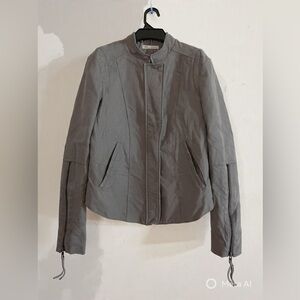 Free People Cool & Clean Vegan Leather Moto Jacket Gray Size 10